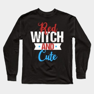 Red white and cute Long Sleeve T-Shirt